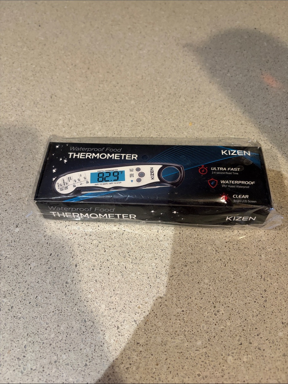 Waterproof Food Thermometer - Blue